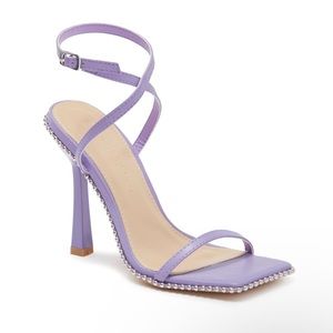 WILD DIVA LOUNGE Ankle Strap Stiletto
Sandal
PURPLE, Size 8.5 M